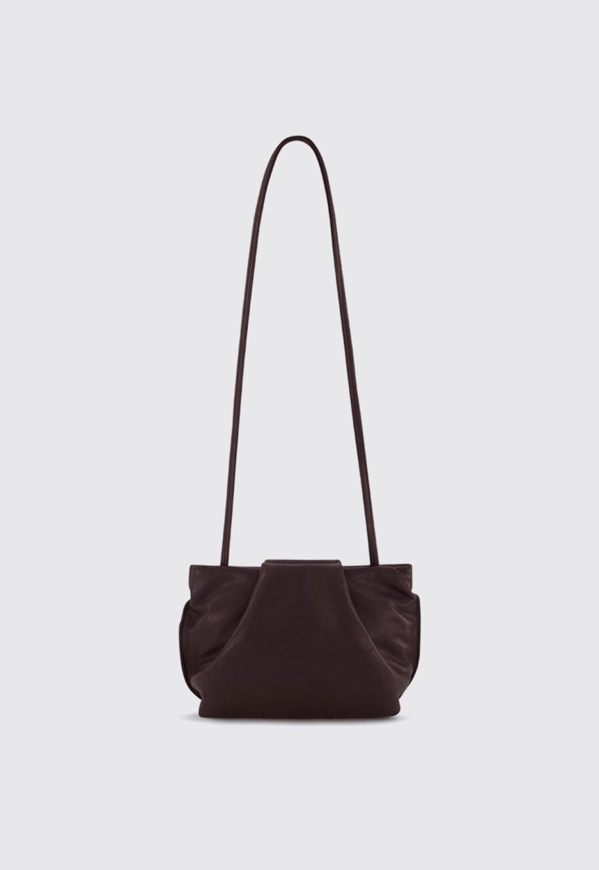 Jac + Jack A ESQUE Fold Mini Clutch Bag - Smooth Burgundy